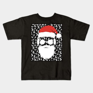 Hipster Santa Claus Reindeer Ugly Christmas Xmas Sweater Kids T-Shirt